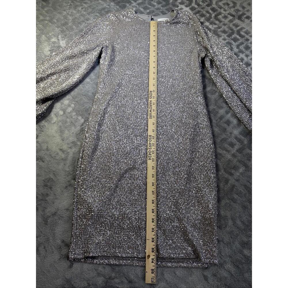 Caramela Sequin Cocktail Dress Silver, Fully Lined, Size M Never Worn ! - Picture 7 of 15